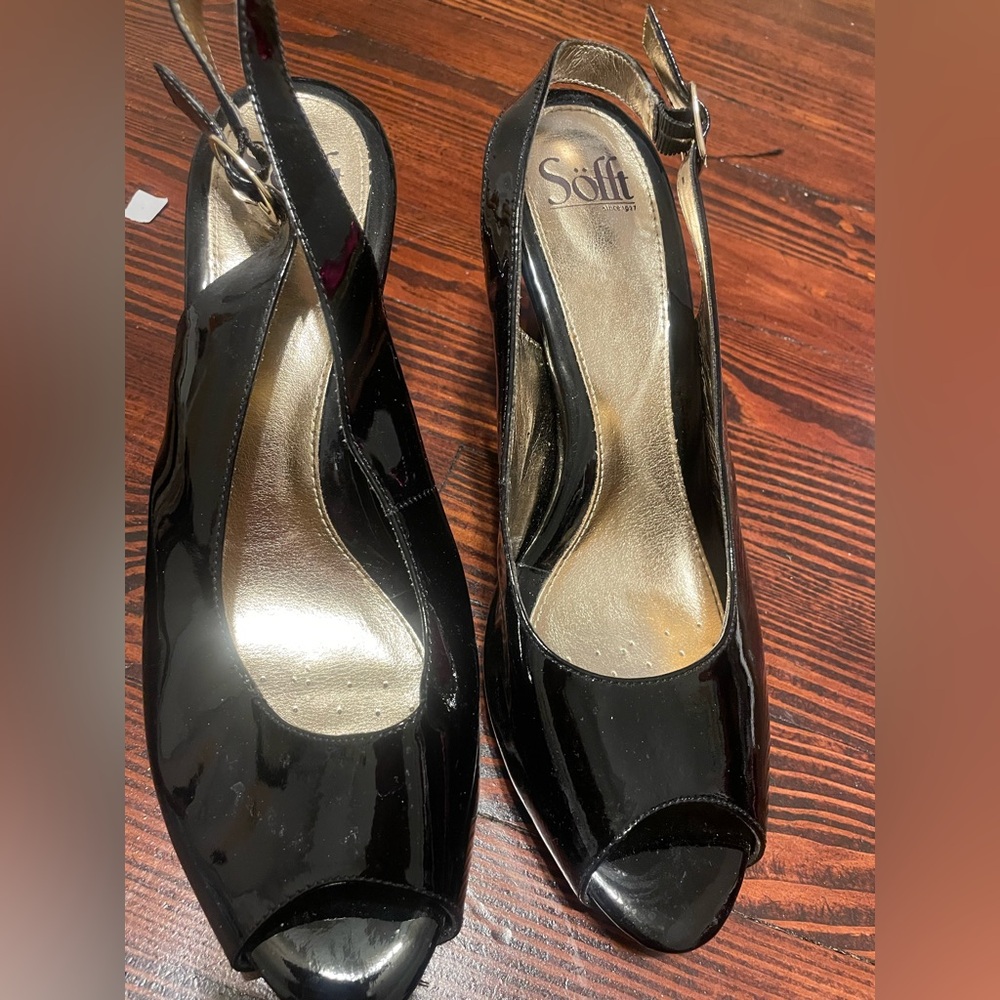 Sofft Black Heels Size 10M Good Condition